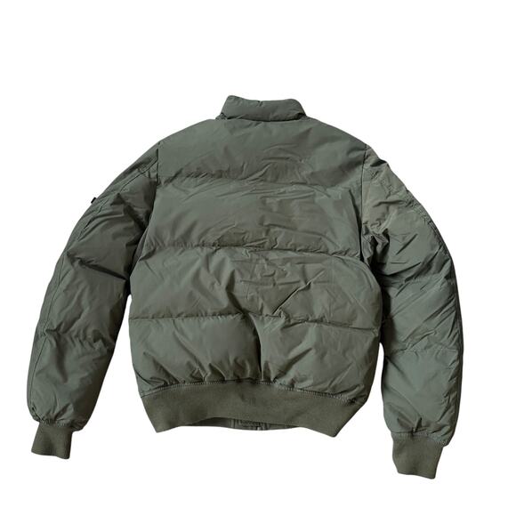 Alpha Industries MA-1 Quilted Bomber Jacket Olive Green Puffer - Picture 3 of 10
